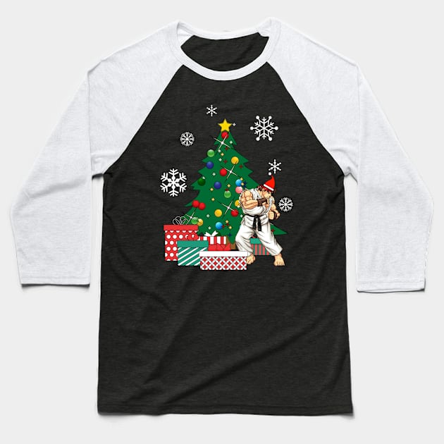 Ryu Around The Christmas Tree Baseball T-Shirt by Nova5